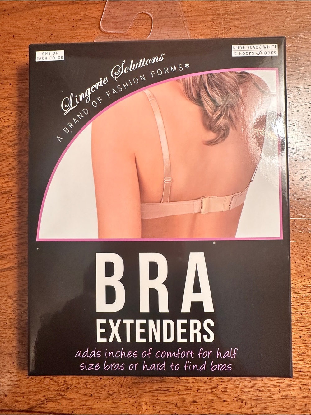 Lingerie Solutions Nude/Black/White Bra Extender Trio - 2-Hook